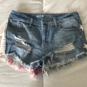 Jean shorts perfect for 4th of July!
